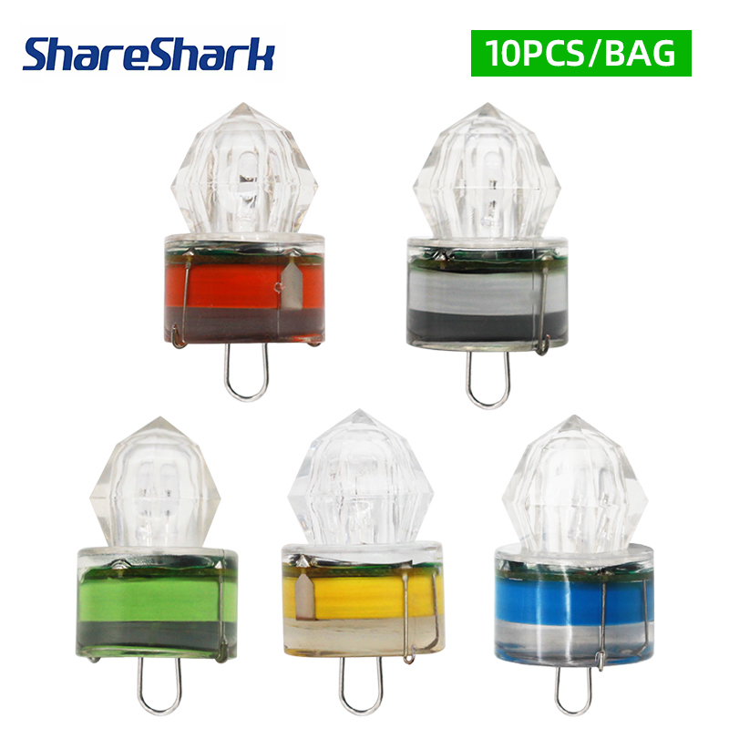 Marine Aquarium Led - ShareShark 10pcs/bag LED Fishing Lights Underwater