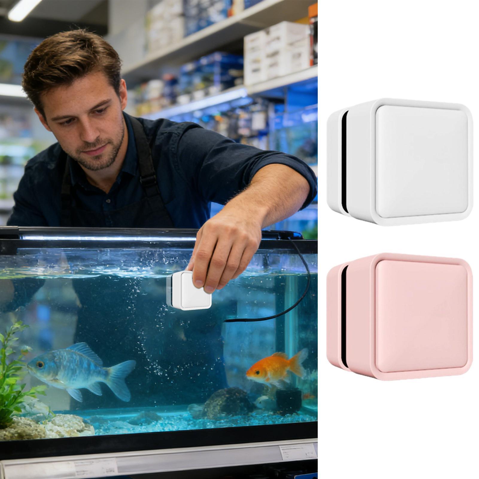 Marine Aquarium Glass Cleaner - Magnetic Fish Tank Cleaner Double-Sided Scraber