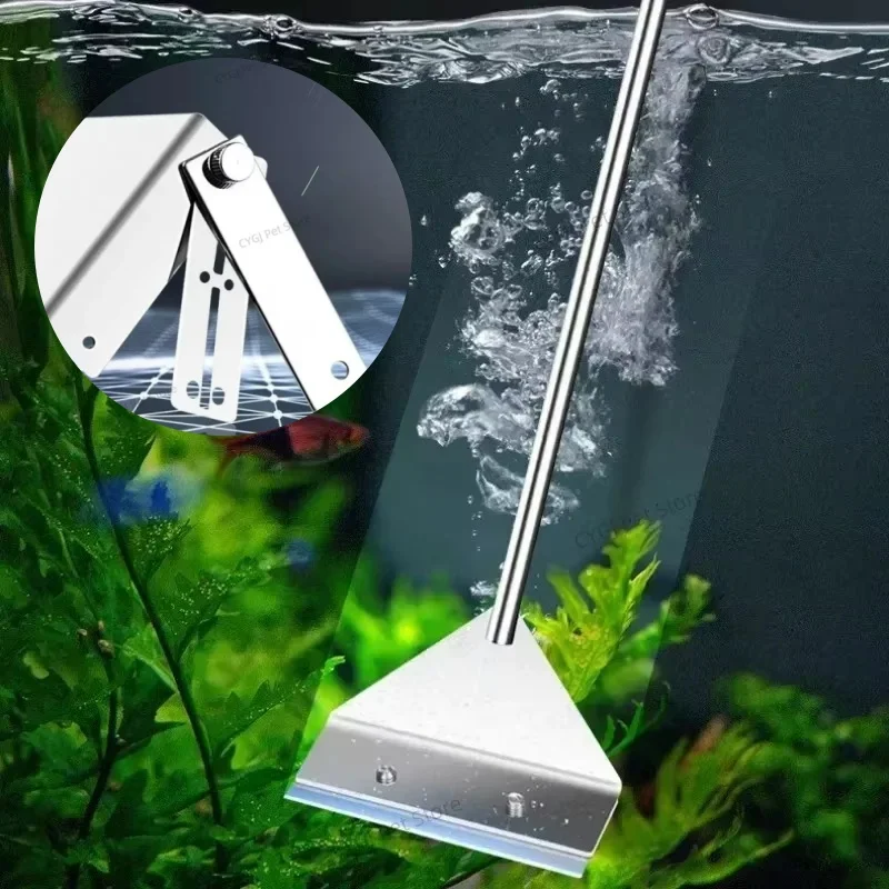 Marine Aquarium Glass Cleaner - Fish Tank Cleaning Tool Flat Sand