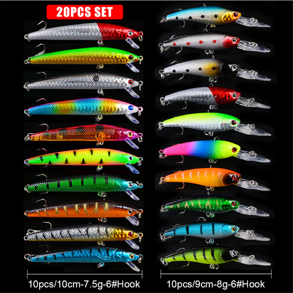 20pcs/lot Minnow Fishing Lures - огляд і ціна Marine Salt Mix