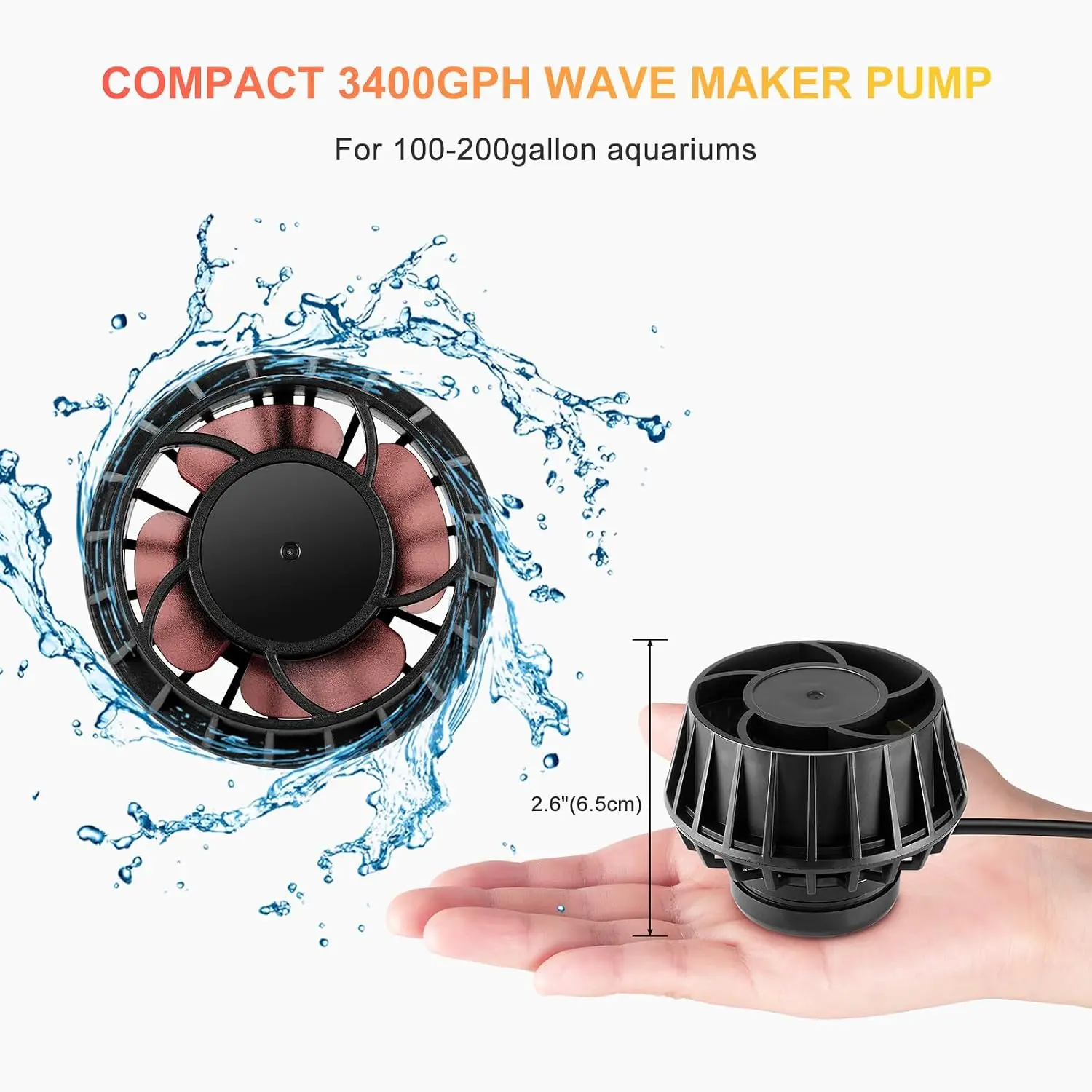 3400GPH Aquarium Wave Maker DC - огляд і ціна Powerhead Wave Maker
