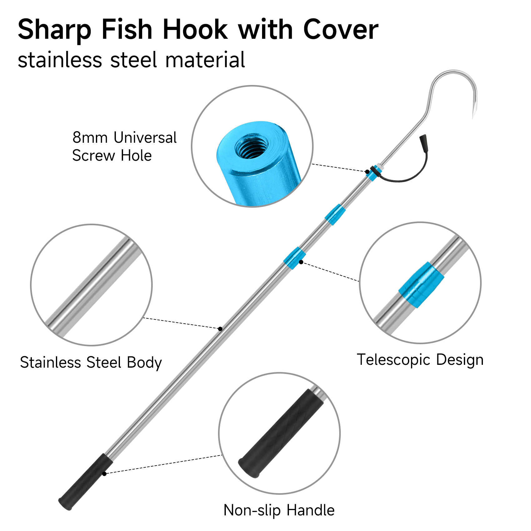 SANLIKE Telescopic Fish Gaff w - огляд і ціна Marine Salt Mix