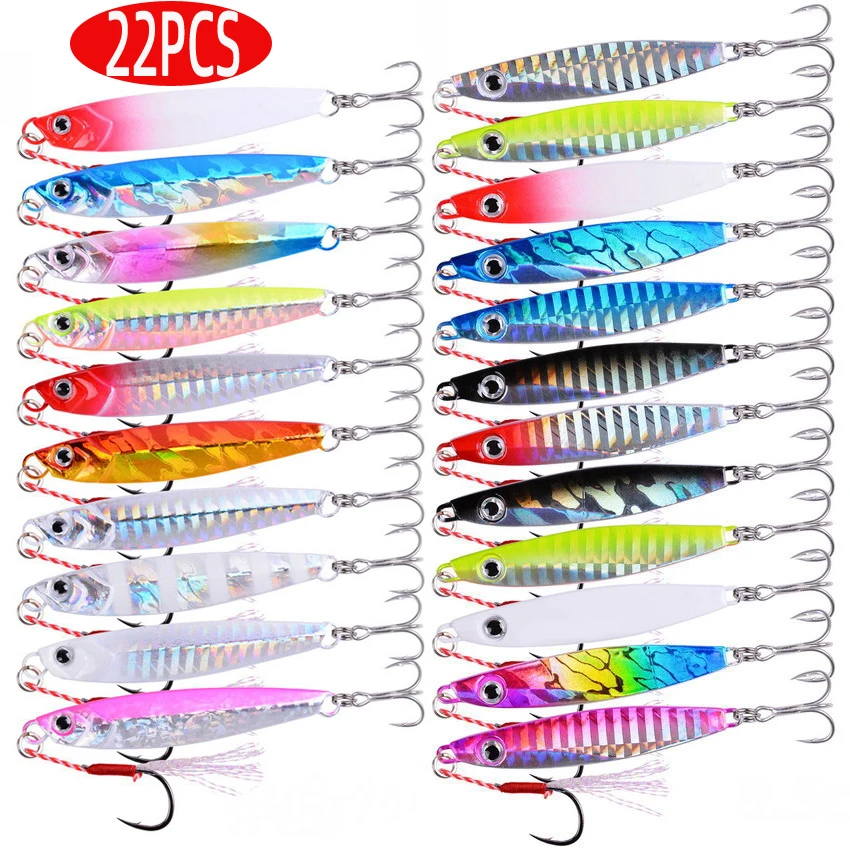 22PCS Metal Cast Jig Spoon Fih - огляд і ціна Marine Salt Mix